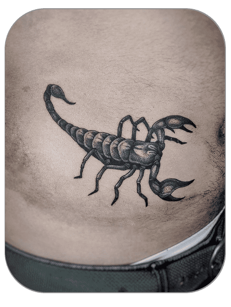 Tatuaje escorpión estilo BlackWork hecho por Marc en The last gallery tattoo Mollet del Vallès, Barcelona