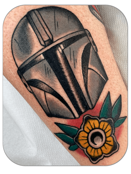 Trooper tattoo tradicional hecho en the last gallery tattoo, Mollet del Vallès, Barcelona