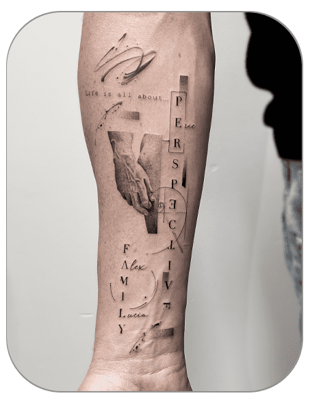 tatuaje estilo conceptual, concept tattoo hecho por Carla en the last gallery tattoo studio Mollet del Vallès, Barcelona, tatuaje femenino y fino